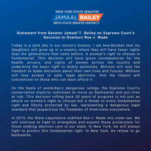 Reaction to Roe v Wade SCOTUS decision from Jamaal Bailey