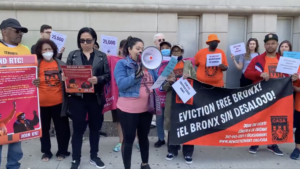 Tenants rally outside of Bronx Housing Court